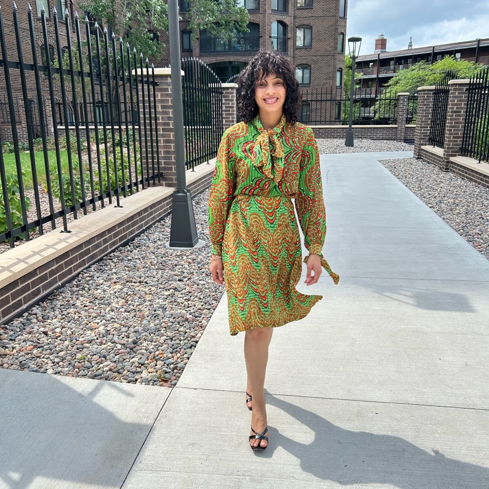 Green Skirt & Blouse Set